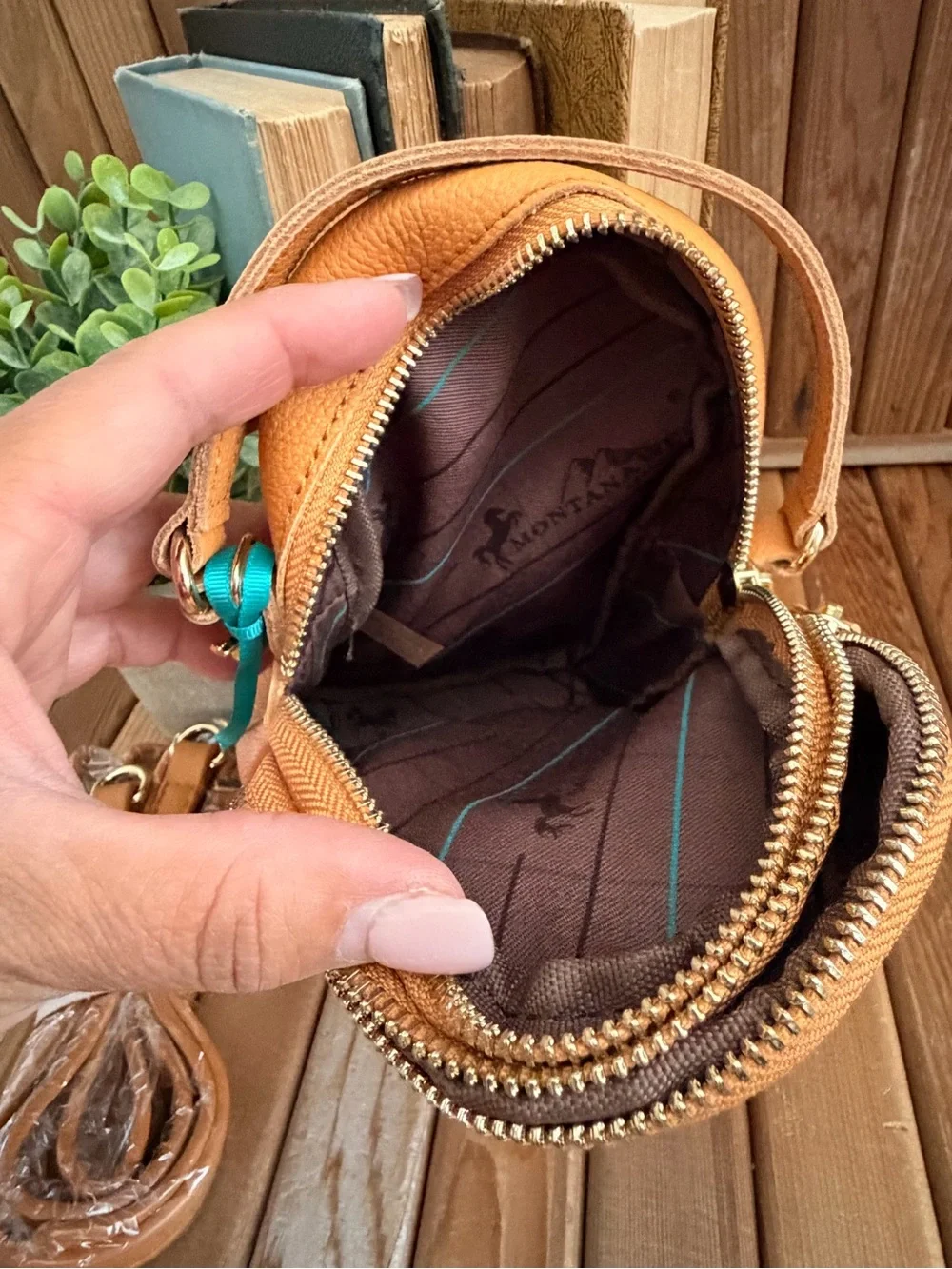 Mountain West Mini Backpack, Convertible Crossbody and Belt Bag in Golden Brown